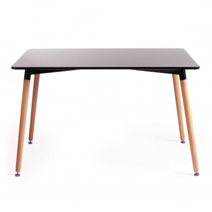 Стол JOHN (mod. T1001) МДФ/дерево, 80 х 120 х 75 см , Black (черный)/ Natural (натуральный)_1