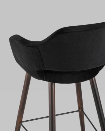 Стул барный Саймон Б велюр Черный_6