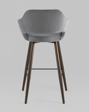 Стул барный Саймон Б велюр Темно-серый_4