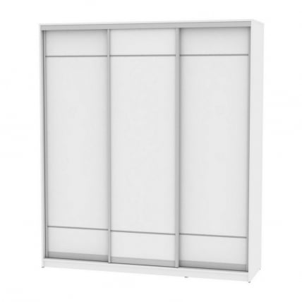 Шкаф-купе B-220х200х60-1(Белый-D7D7D7)_0