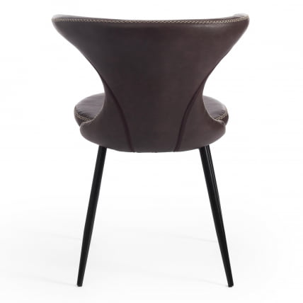 Стул FLAIR (mod. 9020) экокожа/металл, 60 х 56 х 78 см , коричневый 1/черный_3