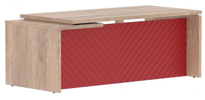 Стол руководителя правый Torr LUX TLCT 209 R Дуб Каньон Красный_0