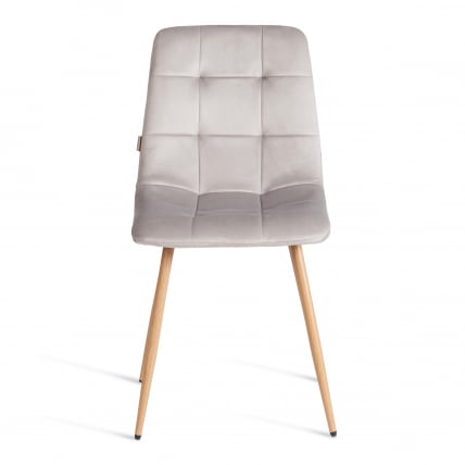 Стул CHILLY (mod. JSC-220) Велюр/металл , 44,5х52,5х88 см, Light grey (светло-серый) HLR14 / натуральный_4