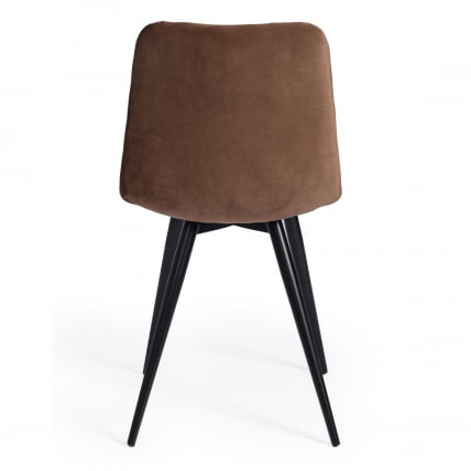 Стул CHILLY (mod. 7095) ткань/металл, 45x53х88 см, высота до сиденья 50 см, коричневый barkhat 12/черный_3
