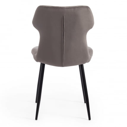 Стул ROBOCOP (mod. DC0128) вельвет/металл, 57 х 46 х 85 см , серый (HLR 24)/черный_3