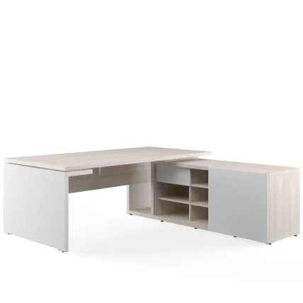 Стол рабочий на опорной креденции правый ZIO28510721 Светлый дуб_0