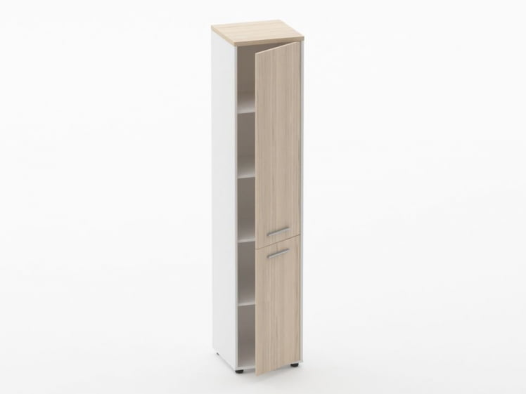 Шкаф 4 узкий закрытый Deka 10.19.15Пр Туя/Белый_1