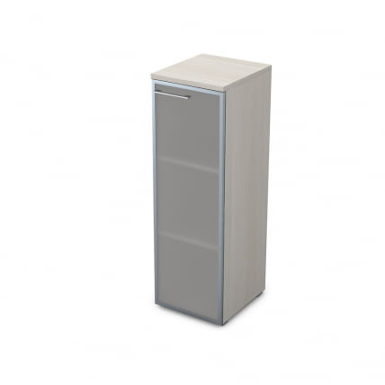 Пенал средний со стеклом левый GLOSS LINE 9НЛ.017.6 Ivory_0