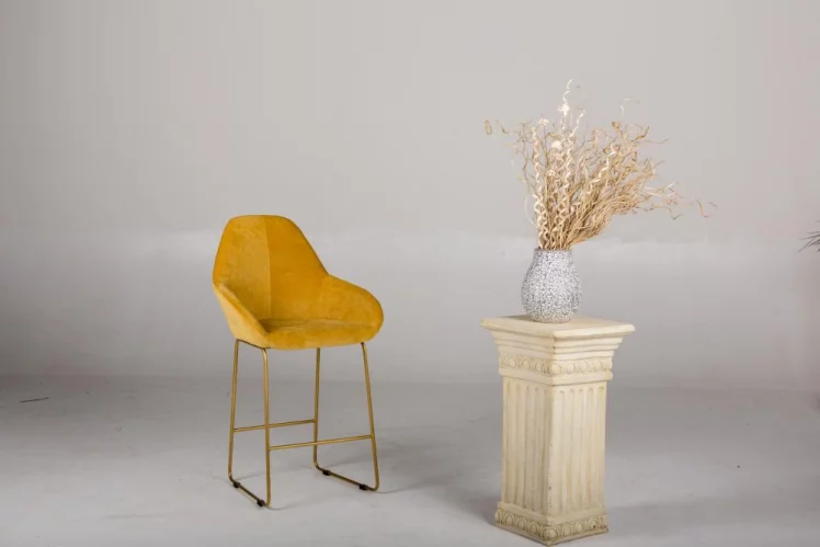 Стул полубарный Кент Розов/Линк Золото / Kent_3