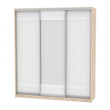 Шкаф-купе B-230х200х60-2(ДСС-Белый-D9D10D9)_0