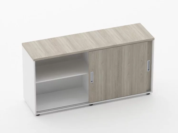 Тумба-купе для рабочего модуля Deka 9.02.145 Дуб Сантана светлый/Белый_1