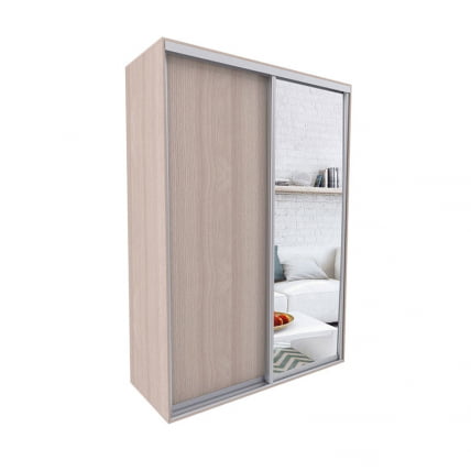 Шкаф-купе 2-х дверный Акцент-Сим ДЗ 1600х600  Ясень шимо светлый_0