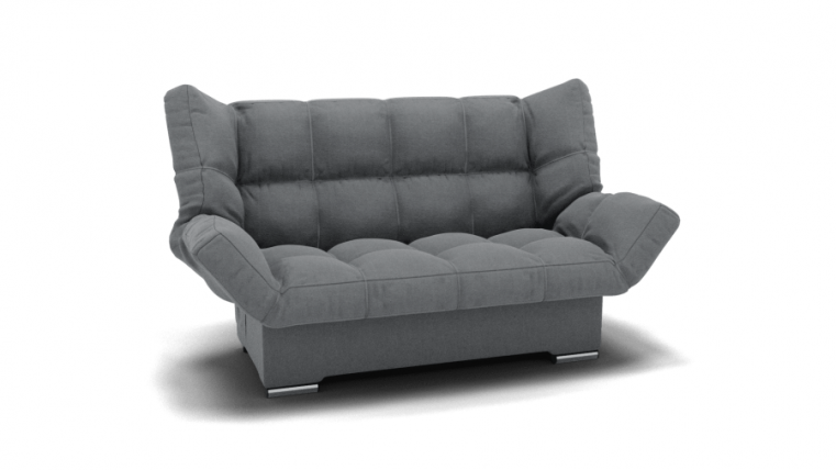 Диван Клик-Кляк (ЗР) Цвет фасада: Светло серый; Тип: Прямой; Материал фасада: Металл/Велюр_0