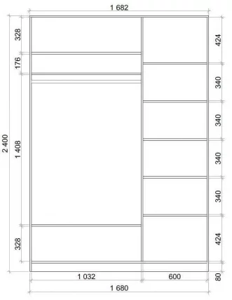 Шкаф-купе Хит-24-17-77 Орхидея Белая шагрень_2