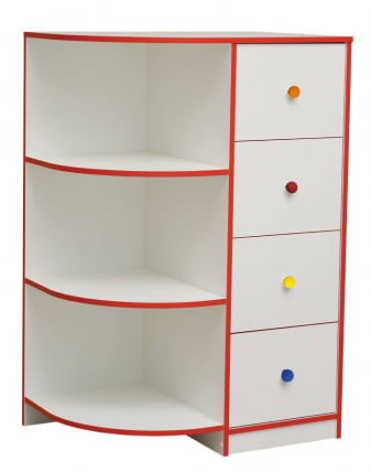 Комод с 4-мя ящиками Юниор-10 Белый_0