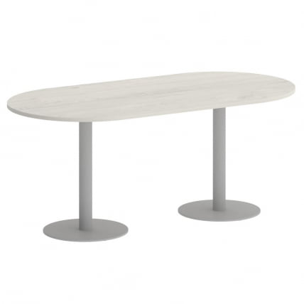 Стол овальный HOME OFFICE VR.SP-5-180.1 Дуб Наварра/Серый металл_0