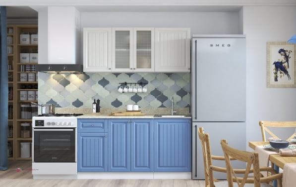 Кухня Хозяюшка 1,5 м Белый/Трюфель_0