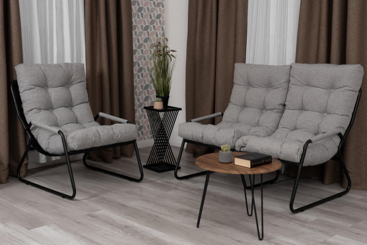 Диван Ergo/Эрго рогожка, серо-бежевый, 3M 16/2_11