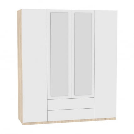 Шкаф распашный R-198х180х60-2-PO-M(ДСС-Белый)_0