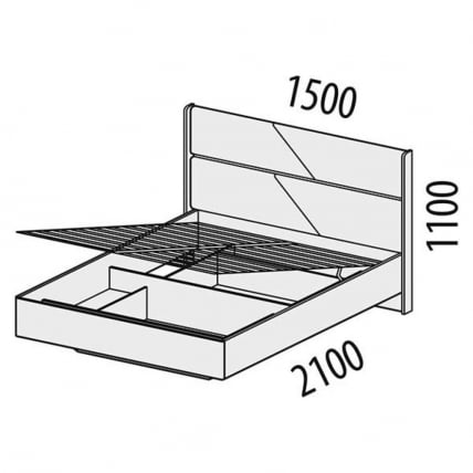 Кровать с подъемным механизмом Монако 902.31 Оникс Десерт серый_8