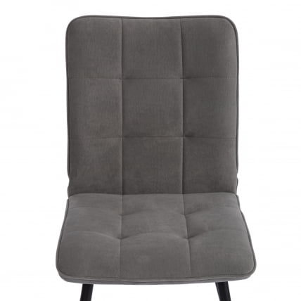 Стул обеденный Bari флок , 46х55х89, серый/черный, 29_5