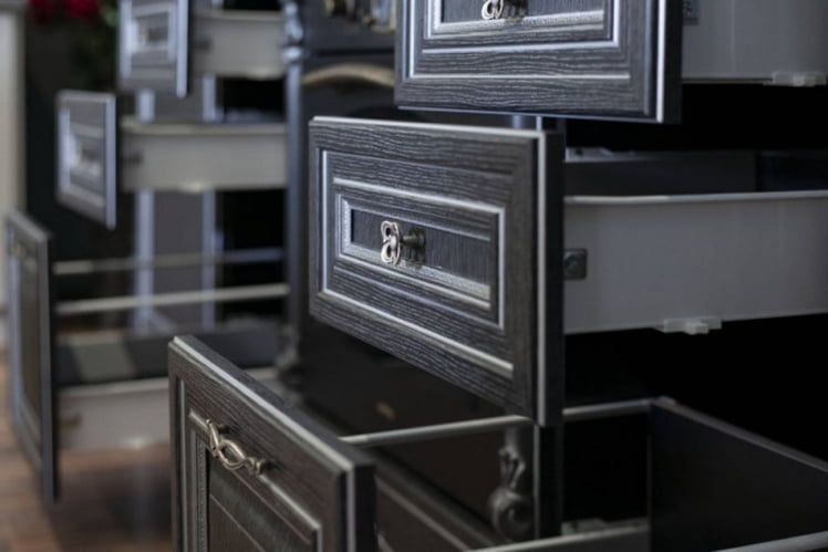 Тумба кухонная 500 с 2 ящиками ЛЮКС (4) Италия ЛД 275.896.000 Черный Дуб темный_2