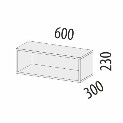 Открытая полка Графит 74.38_1