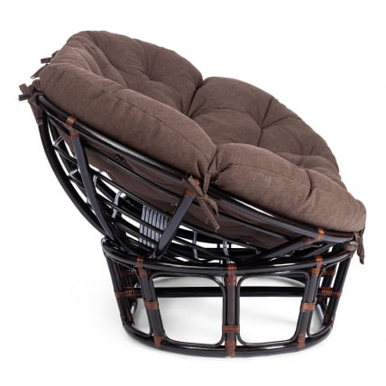 Диван MAMASAN/МАМАСАН 23/02 W /с подушкой/ подушка 182х119 см, 169х102х80 см, Antique brown (античный черно-коричневый), ткань, коричневый, 3М7_1