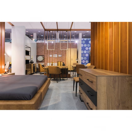 Комод Loft с 3 ящиками Дуб табак/Графит_6