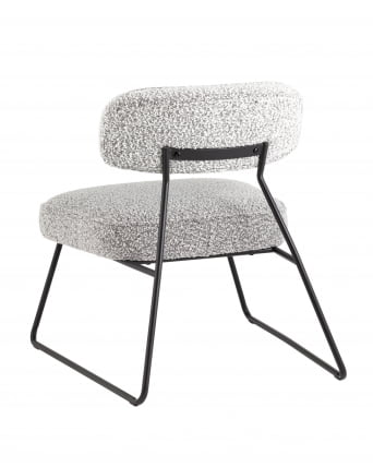 Кресло лаунж Кате букле серый / Kate_5