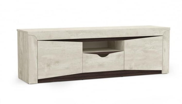 Тумба под ТВ Лючия 33.17 Бетон пайн белый Венге_0