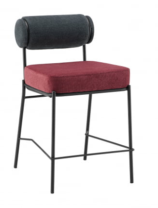 Стул полубарный Ponpoun ПБ темно-серый бордо_1