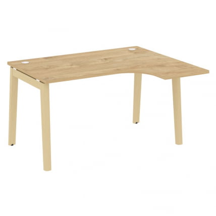 Стол эргономичный правый Оникс Вуд ОВ.СА-3 (Р) Тиквуд Светлый/Дуб Светлый/Металл Белый 1380*1180*750 / OW.SA-3 (R)_0