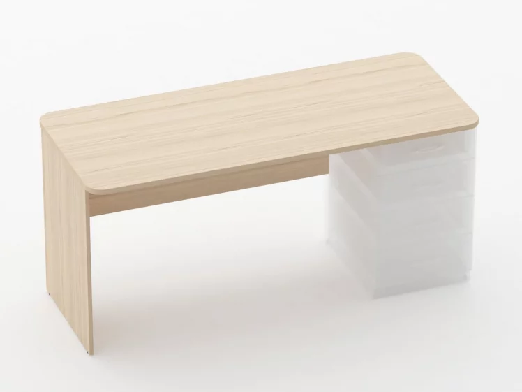 Стол прямой под встроенную тумбу Glassy 1.101.16Пр Венге_0