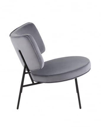 Кресло District Lounge велюр Серый_2