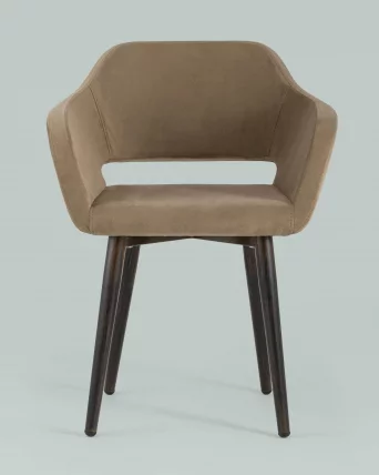 Стул с подлокотниками Саймон велюр Капучино_3