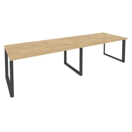 Стол переговорный (2 столешницы) ONIX O.MO-PRG-2.4 Тиквуд Светлый/Антрацит_0