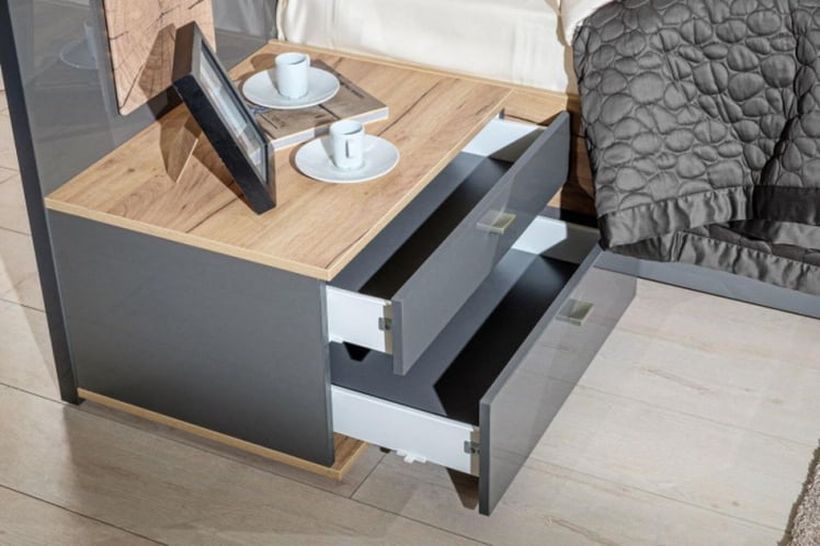 Тумба прикроватная Фиджи ЛД 659.060.000 Дуб Золотой Антрацит_4