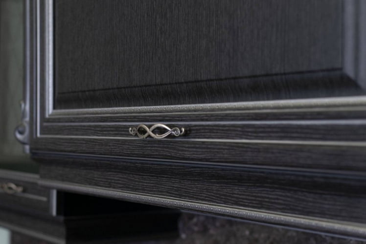 Кухонный гарнитур угловой Италия №07 Черный Дуб темный_14