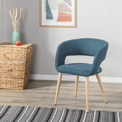 Кресло Hugs синий/нат.дуб_1