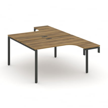 Рабочая станция-надставка на опорные тумбы CONCEPT CN.DSAN-002 Сандал Янтарный Черный_0