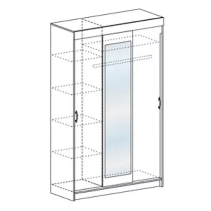 Шкаф-купе Басса ШКК 551 Ясень шимо/дуб сонома_1