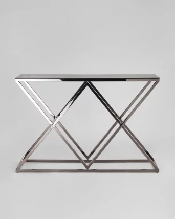 Консоль ИНСИГНИЯ 115x30 Темный хром стекло smoke_2