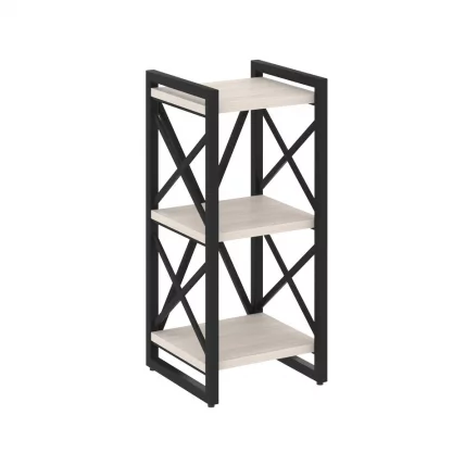 Стеллаж на регулируемых опорах - 3 полки LOFT VR.L-MST.O-3.4 Металл черный Денвер светлый_0