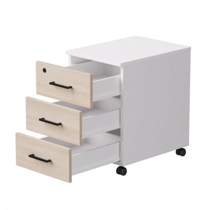 Тумба мобильная Everprof EVO 254Т001 Дуб Соната Белый_1