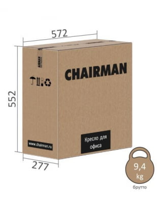 Офисное кресло CHAIRMAN 033 велюр Серый_11