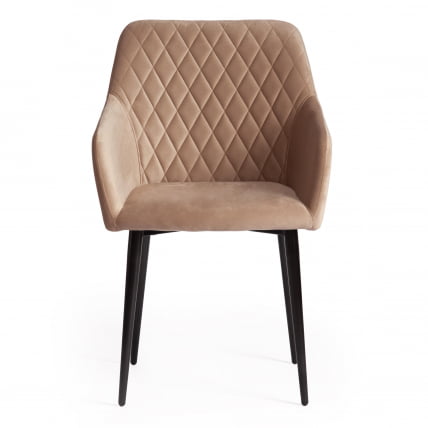 Кресло BREMO (mod. 708) ткань/металл, 58х55х83 см, высота до сиденья 48 см, бежевый barkhat 5/черный_4