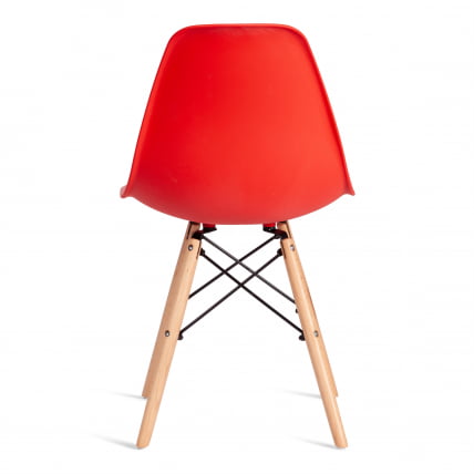 Стул CINDY (EAMES) (mod. 1801) дерево бук/металл/сиденье пластик, 45x51x82 см, Red (красный)_3