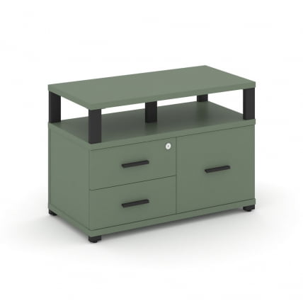 Тумба приставная сервисная с надставкой широкой CONCEPT CN.TSR-003 B/W Кобо Черный_0