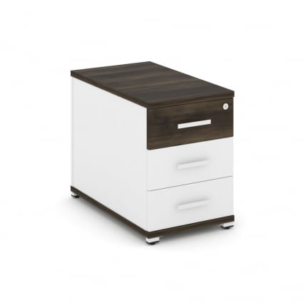 Тумба опорная приставная с 3-мя ящиками CONCEPT CN.TGO-001 B/W Дуб Мали Белый бриллиант Белый_0